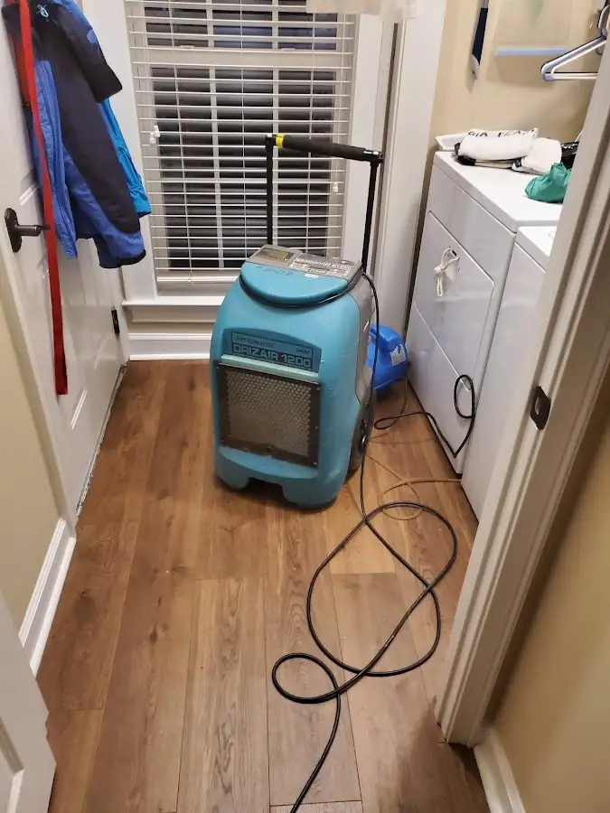 Commercial dehumidifier deployed for Flood Damage Cleanup in Attleboro