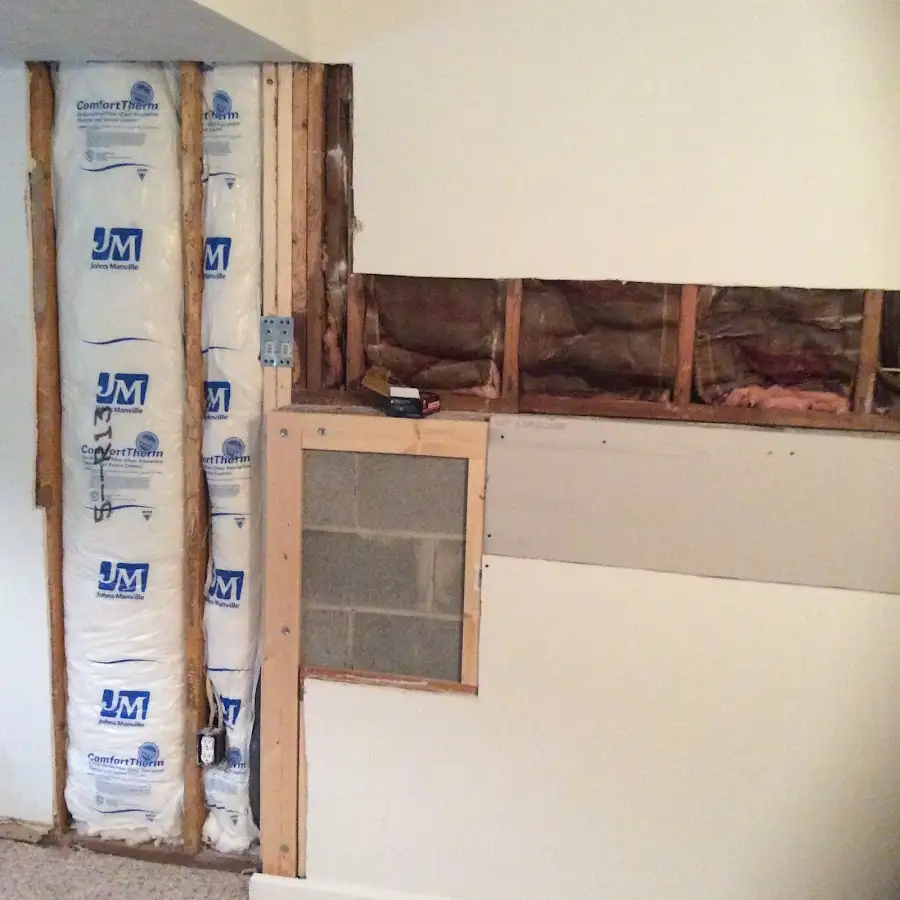 Wall insulation replacement during Structural Drying in Attleboro